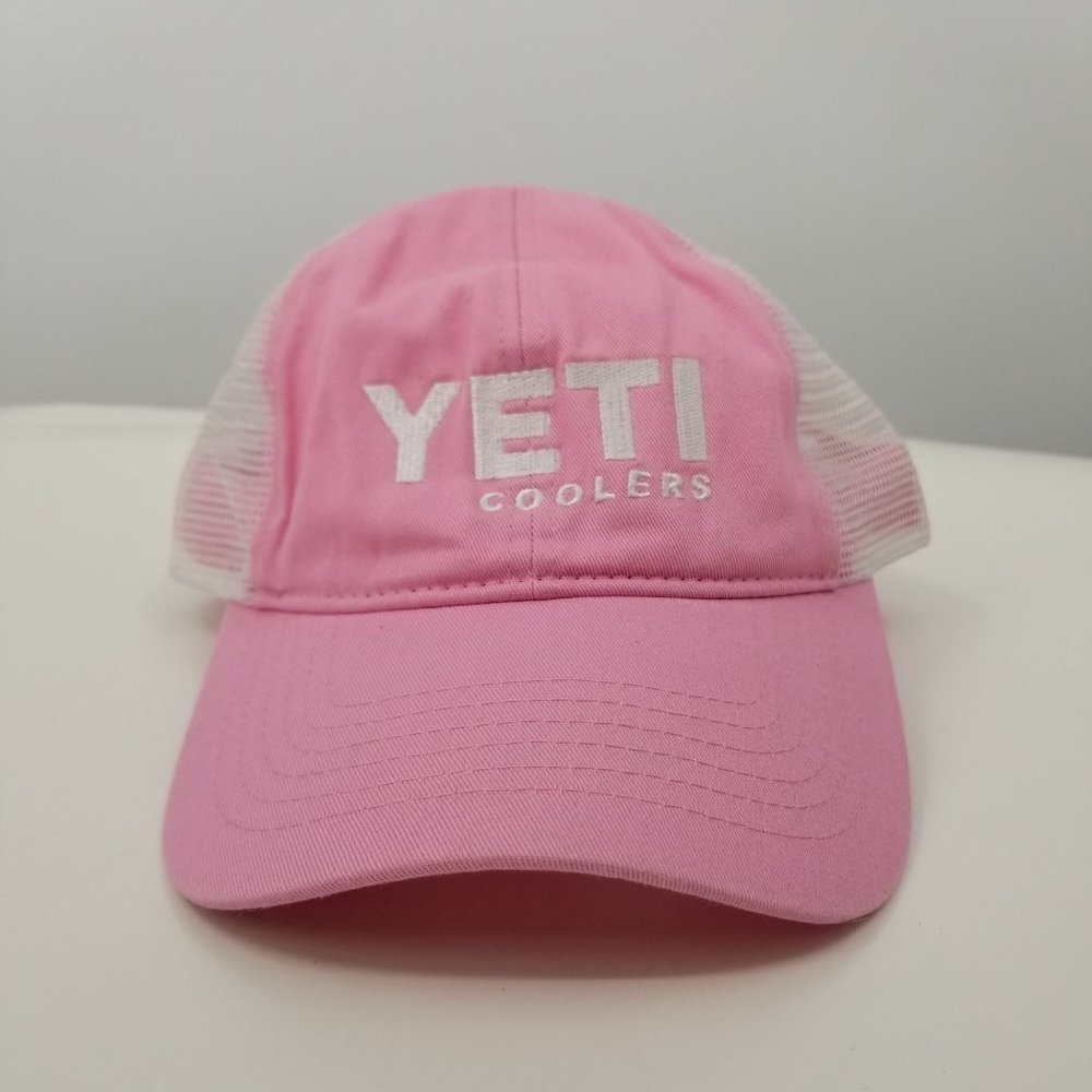 Yeti Coolers Pink and White Snapback Baseball Cap‎ Hat